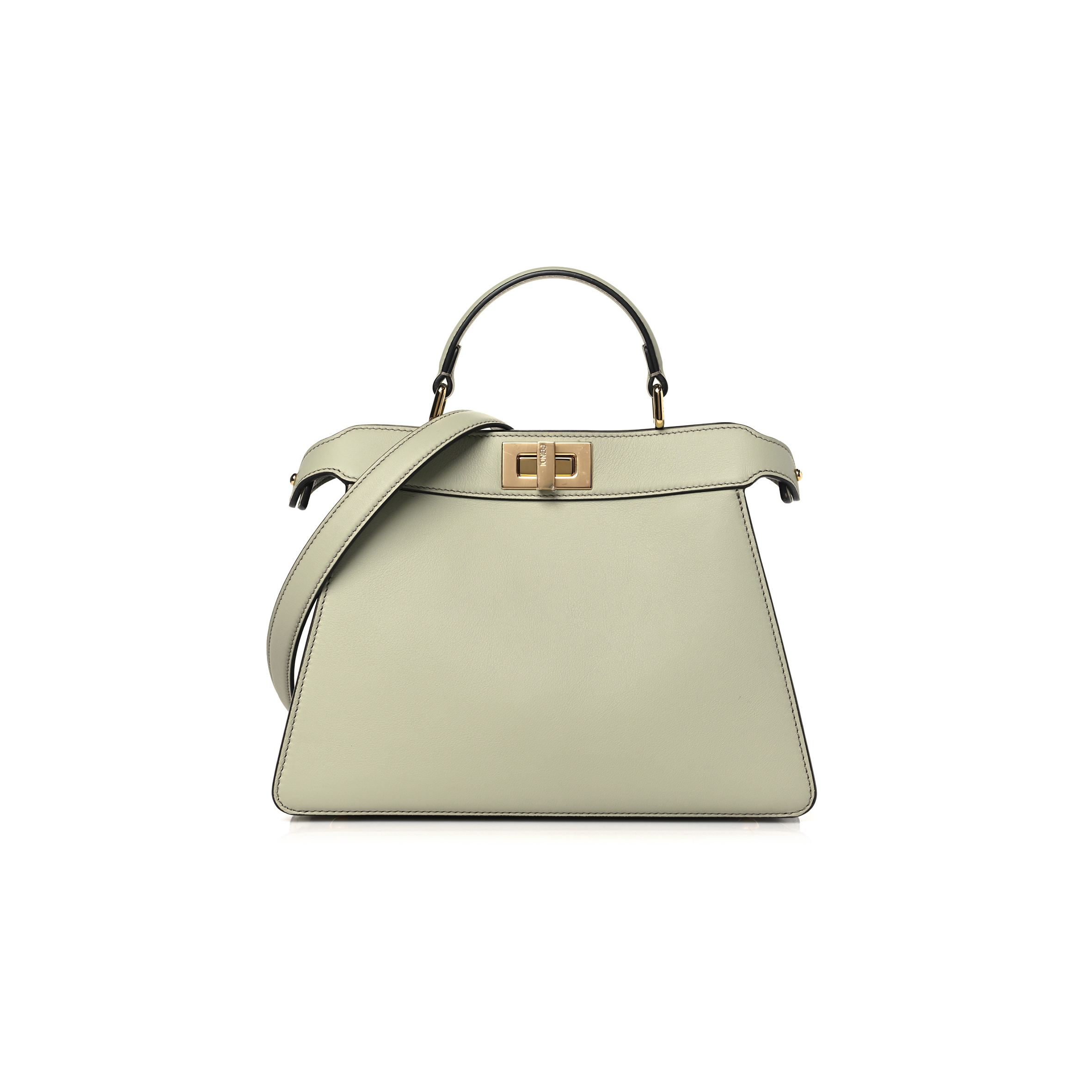 FENDI PEEKABOO I SEE U SATCHEL GREEN TEA  (20*15*11cm)